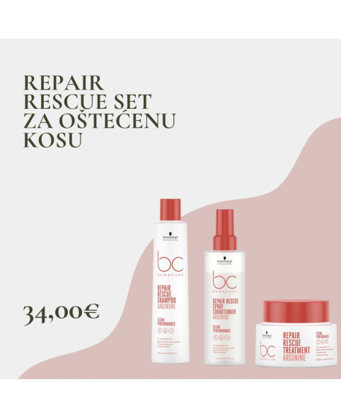 Repair rescue paket proizvoda za oštećenu kosu